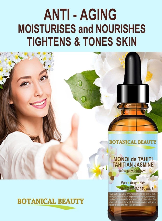 Botanical Beauty MONOI de TAHITI TAHITIAN JASMINE OIL Natural PURE BOTANICALS. 1 Fl.oz.- 30 ml. For Skin, Hair and Nail Care. - Image 3